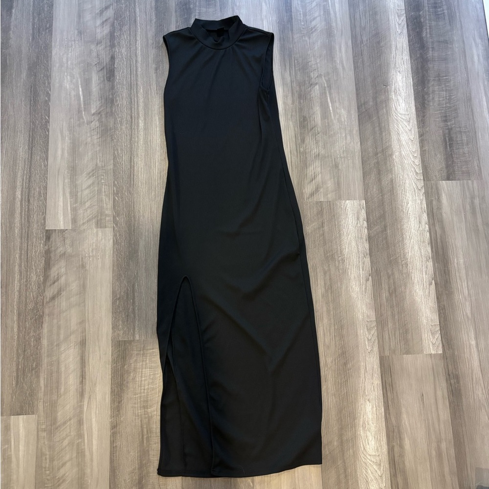 SHEIN Black Maxi Dress with Slit